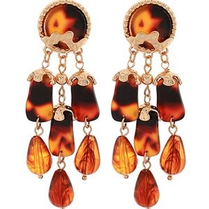 Geometric Acrylic Chandelier Earrings